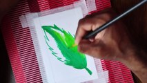 How to Draw a Ladybug on a Leaf | Step by step | Leaf Drawing | Daily arts by Rahul