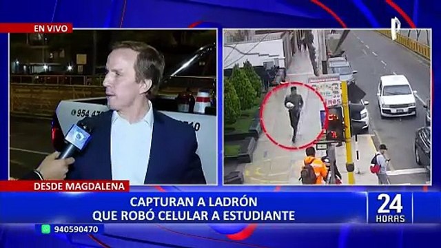 Magdalena: serenos capturan a ladrón que robó celular a joven universitaria