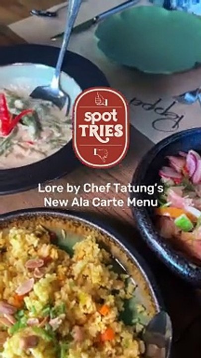 Lore by Chef Tatung's New Ala Carte Menu - video Dailymotion