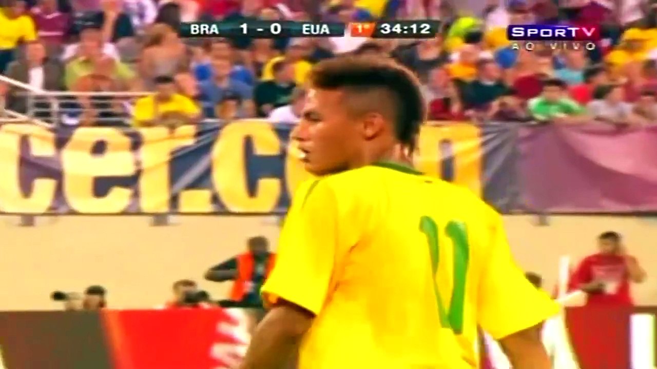 Neymar First Game for Brazil