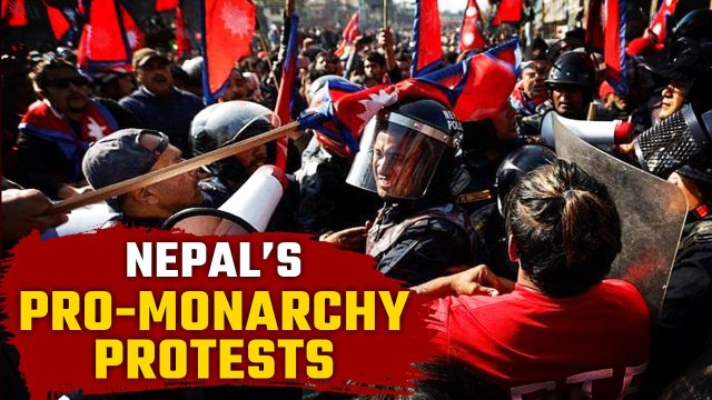 Nepal: Police clash with pro-monarchy protesters; Durga Prasai under house arrest | Oneindia News