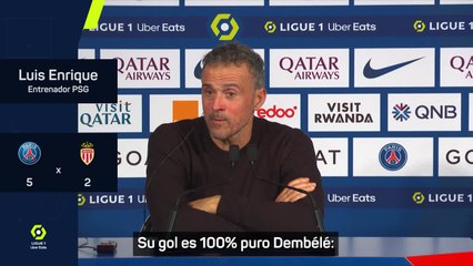 Luis Enrique: "Dembélé es el futbolista más desequilibrante del mundo"