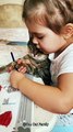 A child is teaching a cat to write | Cute Cat Videos | Beautiful Kitten #shorts