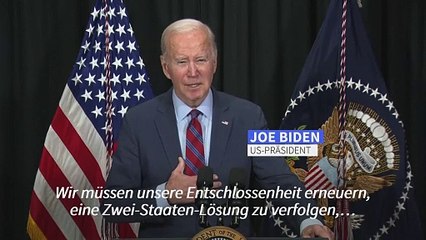 Nahost: Biden wirbt für Zwei-Staaten-Lösung