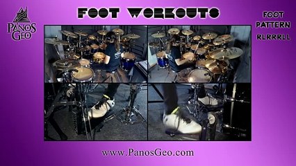 Drum Exercise | Foot Workouts (Part 180 - RLRRRLL) | Panos Geo
