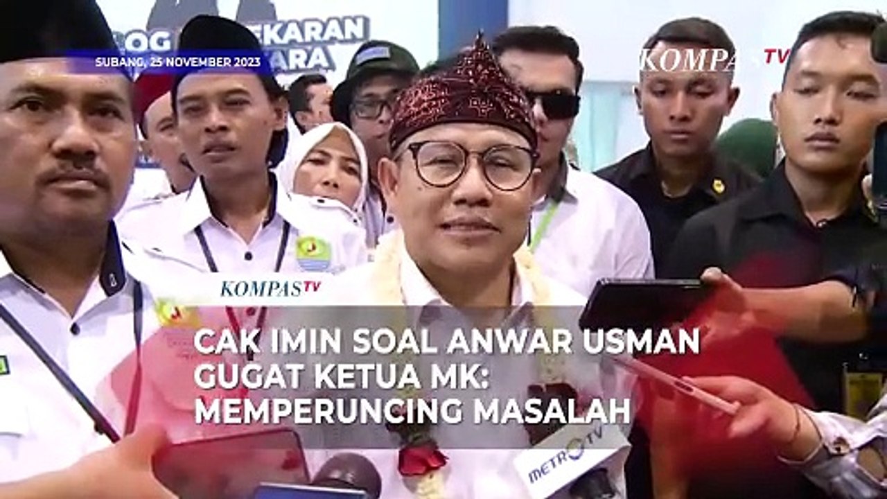 Cak Imin soal Manuver Anwar Usman Gugat Ketua MK: Memperuncing Masalah