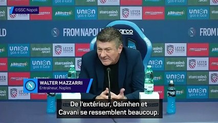 Mazzarri : "Osimhen et Cavani se ressemblent beaucoup"