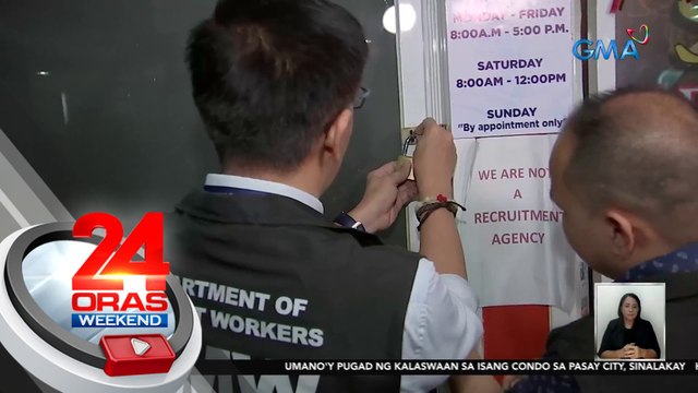 Agency na nagre-recruit umano ng mga OFW nang walang lisensya, ipinasara ng DMW | 24 Oras Weekend