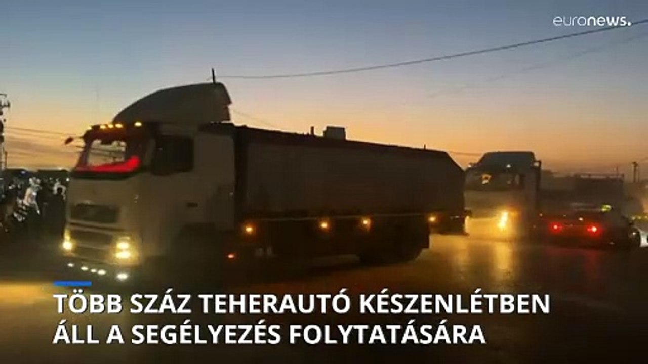 Több száz teherautó áll készen újabb segélyeket vinni a Gázai övezetbe