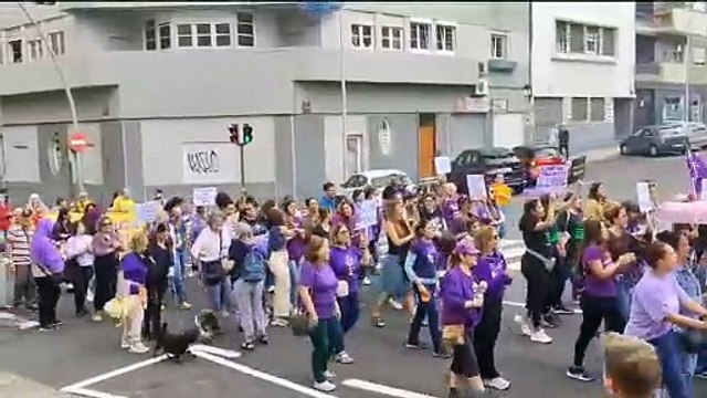 Cientos de manifestantes marchan en Tenerife este 25N por unas vidas libres de violencias machistas