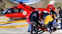 Helikopter ambulans Vanlı hasta için havalandı