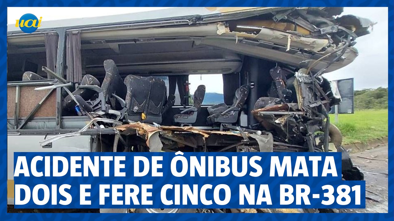 Acidente com dois ônibus deixa dois mortos e cinco feridos na BR-381