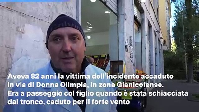 Donna muore travolta da albero a Roma: il racconto degli abitanti
