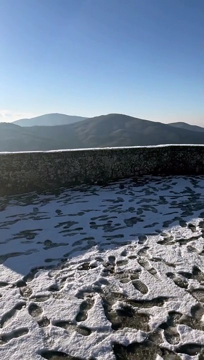 Arezzo, prima neve al santuario della Verna