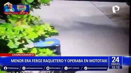Chanchamayo: menor de edad era raquetero y operaba en mototaxi