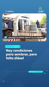 Hay condiciones para sembrar, pero falta diésel