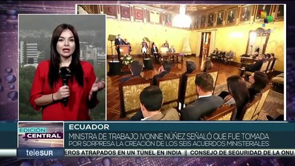 Ministra de trabajo de Ecuador señaló la sorpresa por los seis acuerdos ministeriales