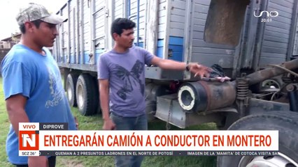 Diprove devolverá camión a un conductor en Montero