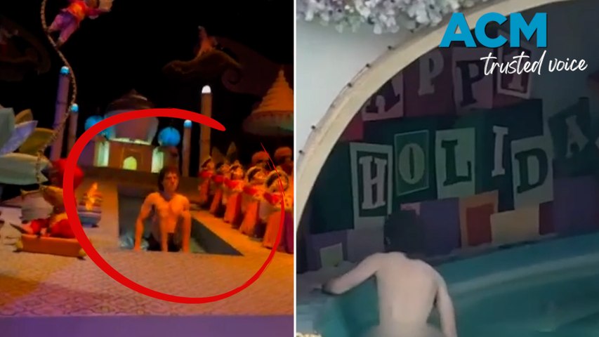 A naked man was arrested at Disneyland in California after stripping down and wandering around the iconic "It’s a Small World" attraction, the 26-year-old is reported to have been under the influence of a controlled substance.