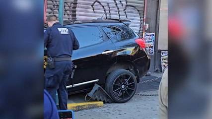 Car wedged in Manhattan subway station after man drives into entrance