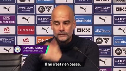 Guardiola blague sur l’incident avec Núñez : “C’est parce qu’il est plus costaud que moi”
