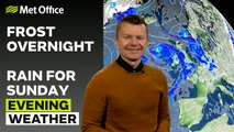 Met Office Evening Weather Forecast 25/11/23 - Overnight frost, before rain edges east