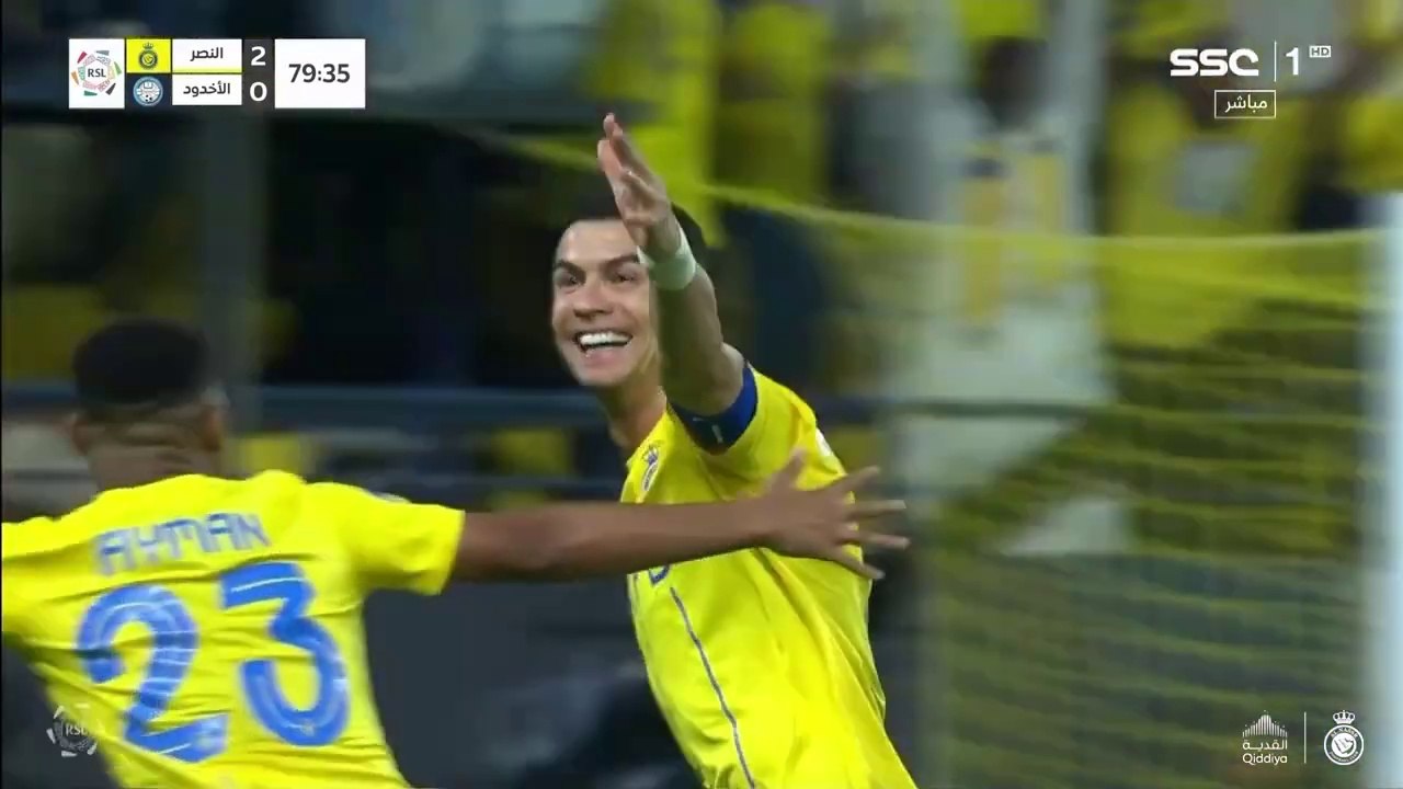 أهداف مباراة النصر 3 - 0 الأخدود _ اهداف رونالدو اليوم اهداف خرافية