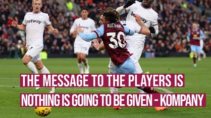 The message to the players is that nothing's going to be given - Vincent Kompany