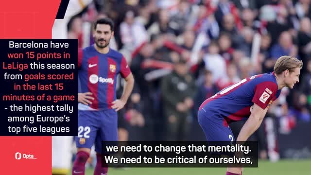 Xavi calls for 'change in mentality' after Rayo Vallecano draw