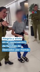 Viral: Niño se refugia en los brazos de su padre, tras ser liberado por Hamás