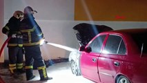 Kırıkkale'de otomobil yangını itfaiye tarafından söndürüldü