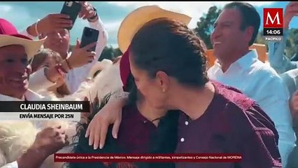 Claudia Sheinbaum envía mensaje en conmemoración del 25N