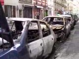 Video Incendie voitures rue Dutot 75015 matin Part2- incendi