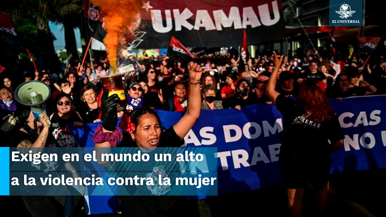 Se manifiestan en todo el mundo contra la violencia hacia las mujeres