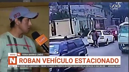 Roban vehículo estacionado en la zona del Barrio Lindo
