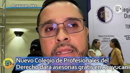 Nuevo Colegio de Profesionales del Derecho dará asesorías gratis en Acayucan