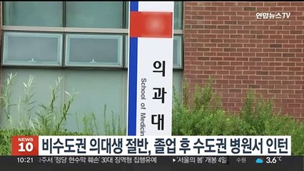 비수도권 의대생 절반, 졸업 후 수도권 병원서 인턴