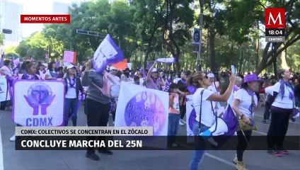 Concluye marcha por el Día Internacional de la Eliminación de la Violencia contra la Mujer