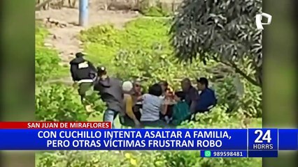 San Juan de Miraflores: intentan asaltar a familia que almorzaba en parque