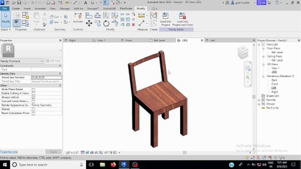 HOW TO CREATE PARAMETRIC CHAIR IN REVIT