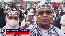 Aksi Damai 'Depok Bersama Palestina', Ratusan Ribu Massa Padati Kawasan GDC