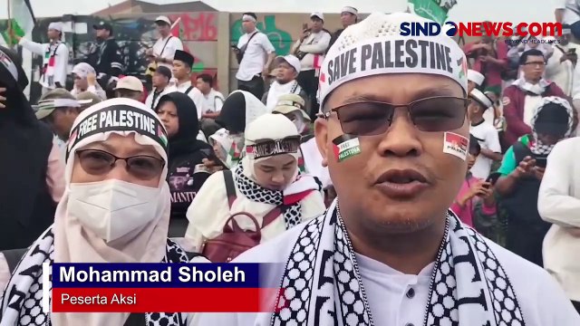 Aksi Damai 'Depok Bersama Palestina', Ratusan Ribu Massa Padati Kawasan GDC