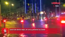İzmir’de deniz taştı, ev ve iş yerlerini su bastı