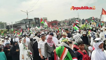 100 Ribu Massa Ikut Aksi Damai Bela Pelestina di Depok