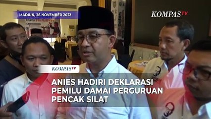 Momen Anies Hadiri Deklarasi Pemilu Damai Perguruan Pencak Silat di Madiun