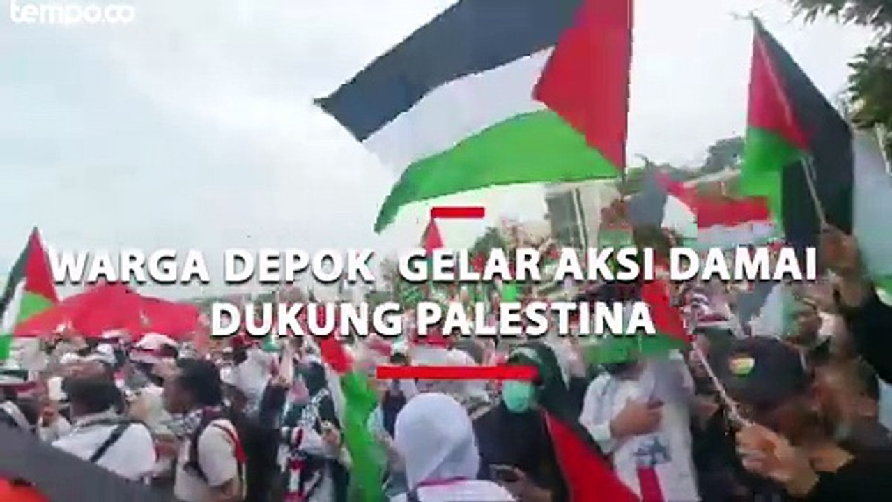 Warga Depok Turun ke Jalan Gelar Aksi Damai Dukung Palestina