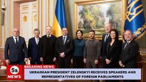 Ukrainian President Zelenskyi receives speakers and representatives of foreign parliaments. 5s news