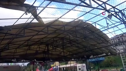 Kocaeli'de deniz taştı, sahil şeridi suyla doldu