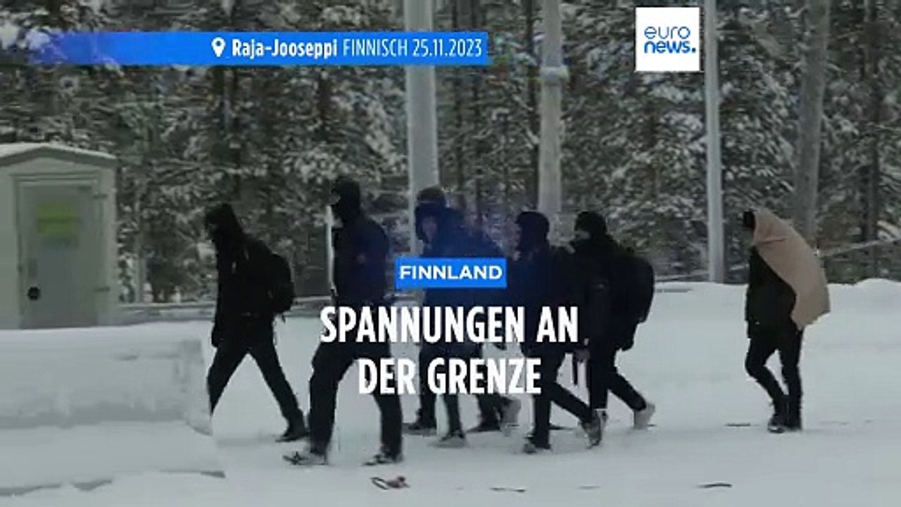 Flüchtlinge aus Russland kommen zum letzten offenen Grenzübergang nach Finnland