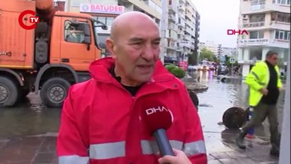 İZMİR'DE ŞİDDETLİ YAĞIŞ VE FIRTINA; TSUNAMİ ETKİSİ YARATTI